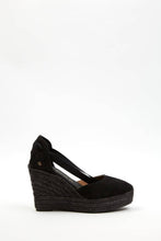 Cargar imagen en el visor de la galería, Charlene Negro | Espadrilles con Cuña Alta