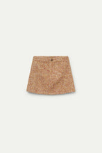 Cargar imagen en el visor de la galería, Falda corta tweed marrón