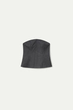 Cargar imagen en el visor de la galería, Top corsetero raya diplomática gris