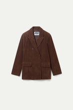 Cargar imagen en el visor de la galería, Blazer oversize ante marrón