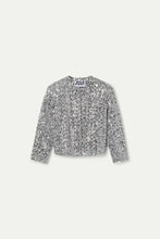 Cargar imagen en el visor de la galería, Chaqueta tweed con lentejuelas plateada