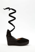 Cargar imagen en el visor de la galería, Charlene Negro | Espadrilles con Cuña Alta