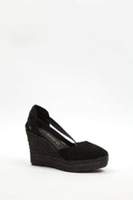 Cargar imagen en el visor de la galería, Charlene Negro | Espadrilles con Cuña Alta