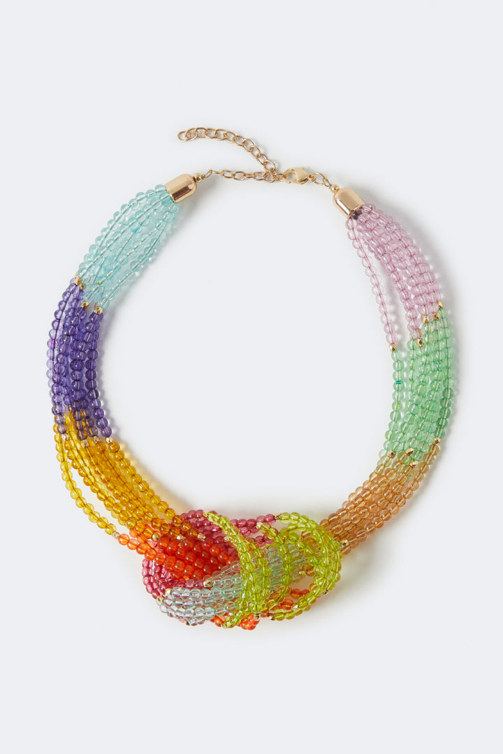 COLLARES CORTOS DE RESINA MULTICOLOR -CO11040