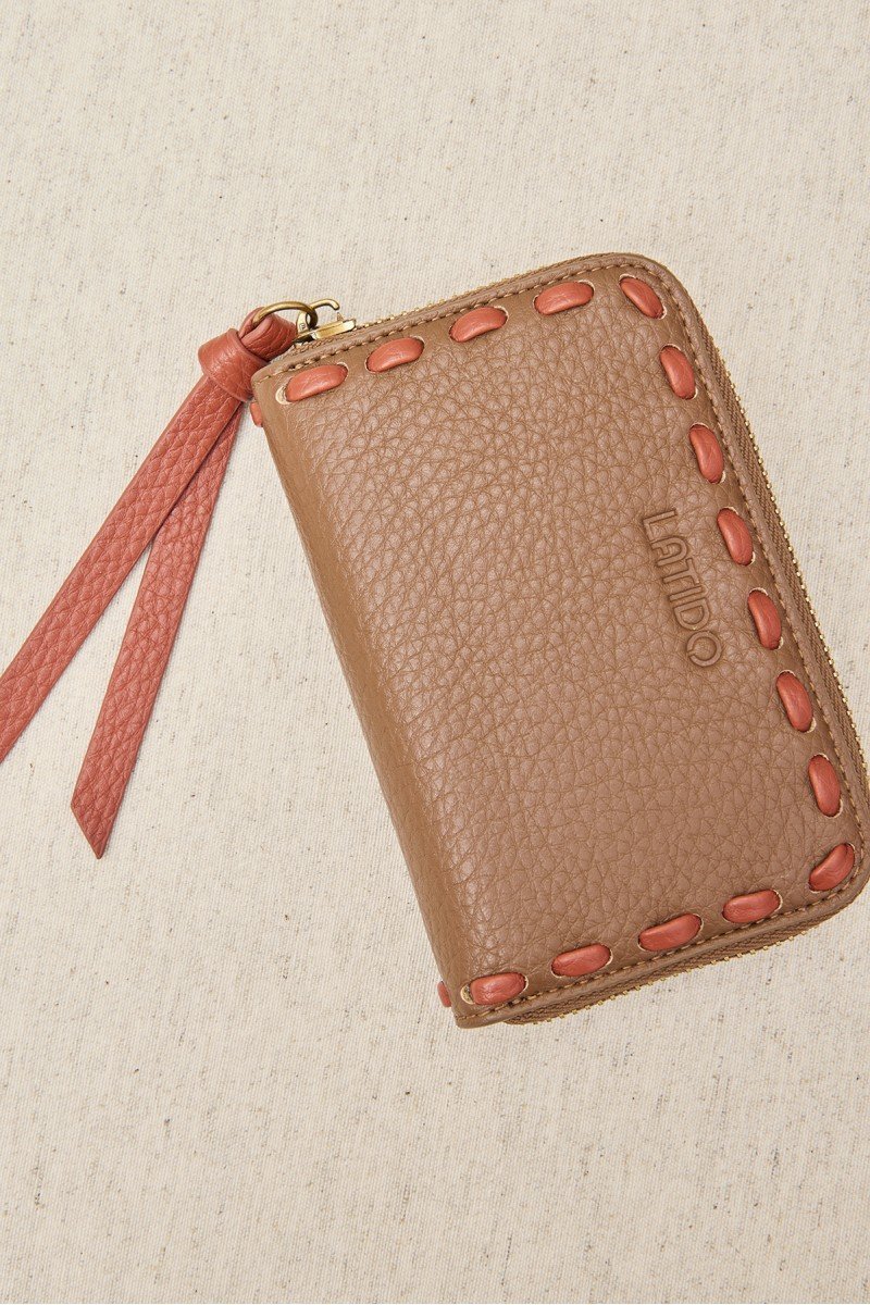 Cartera Monedero Pequeña Con Ribete