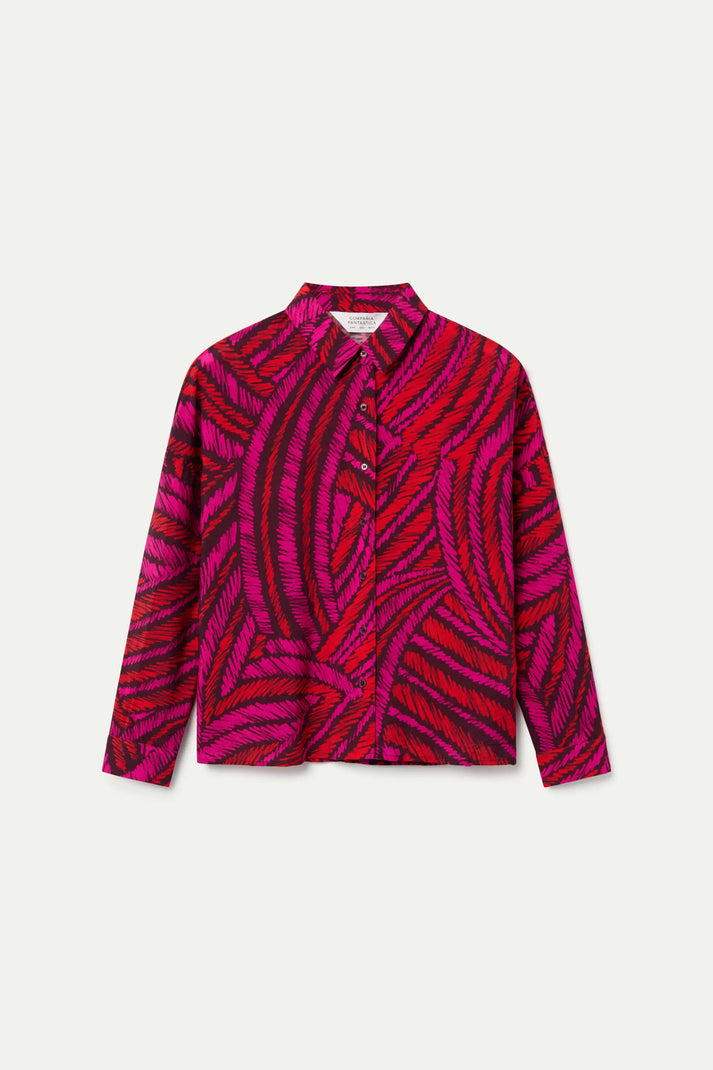 Camisa crepé ligero con estampado Fedora