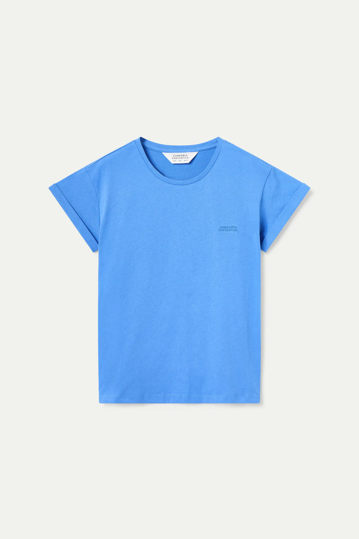 Camiseta 100% algodón azul