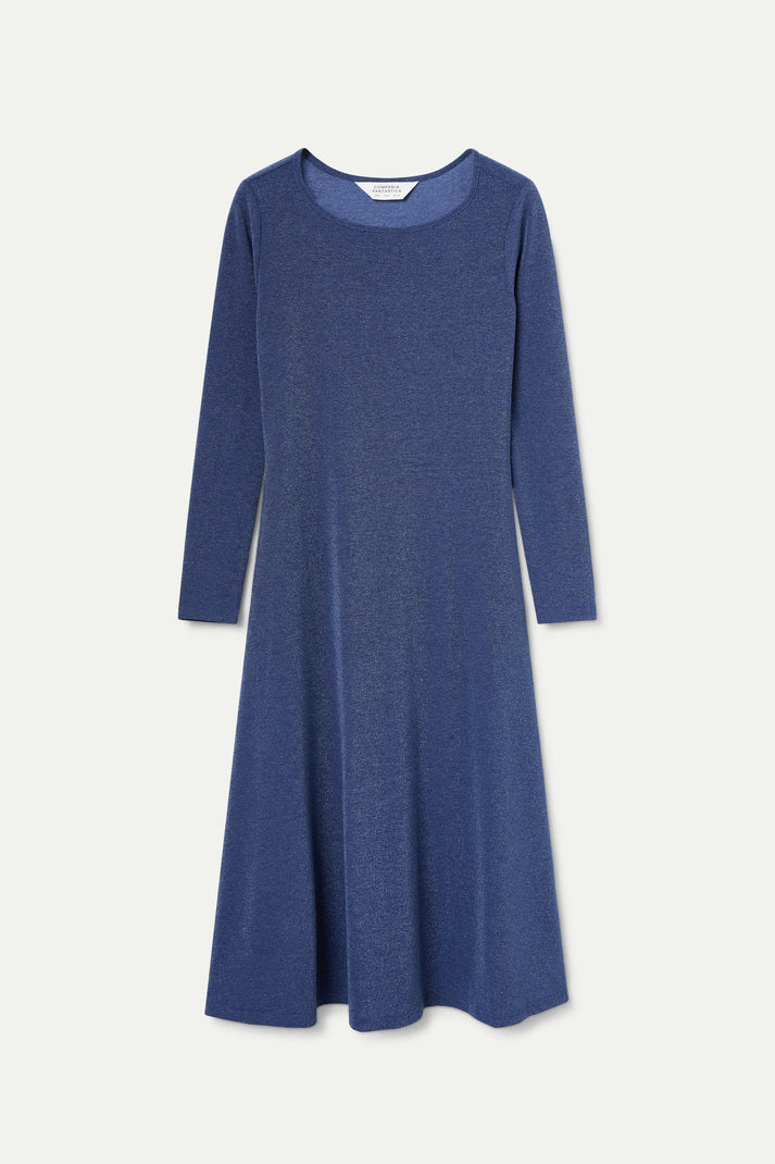 Vestido midi navy blue
