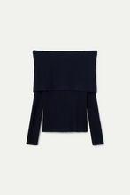 Cargar imagen en el visor de la galería, Top punto canalé con cuello barco
