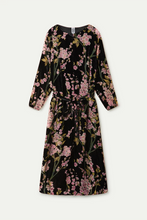 Cargar imagen en el visor de la galería, Vestido Largo de terciopelo con estampado Malva Velvet
