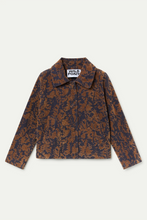 Cargar imagen en el visor de la galería, Chaqueta Jacquard Navy blue y marrón
