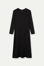 Cargar imagen en el visor de la galería, Vestido Midi negro con detalle plateado
