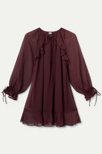 Cargar imagen en el visor de la galería, Vestido corto chiffon marrón
