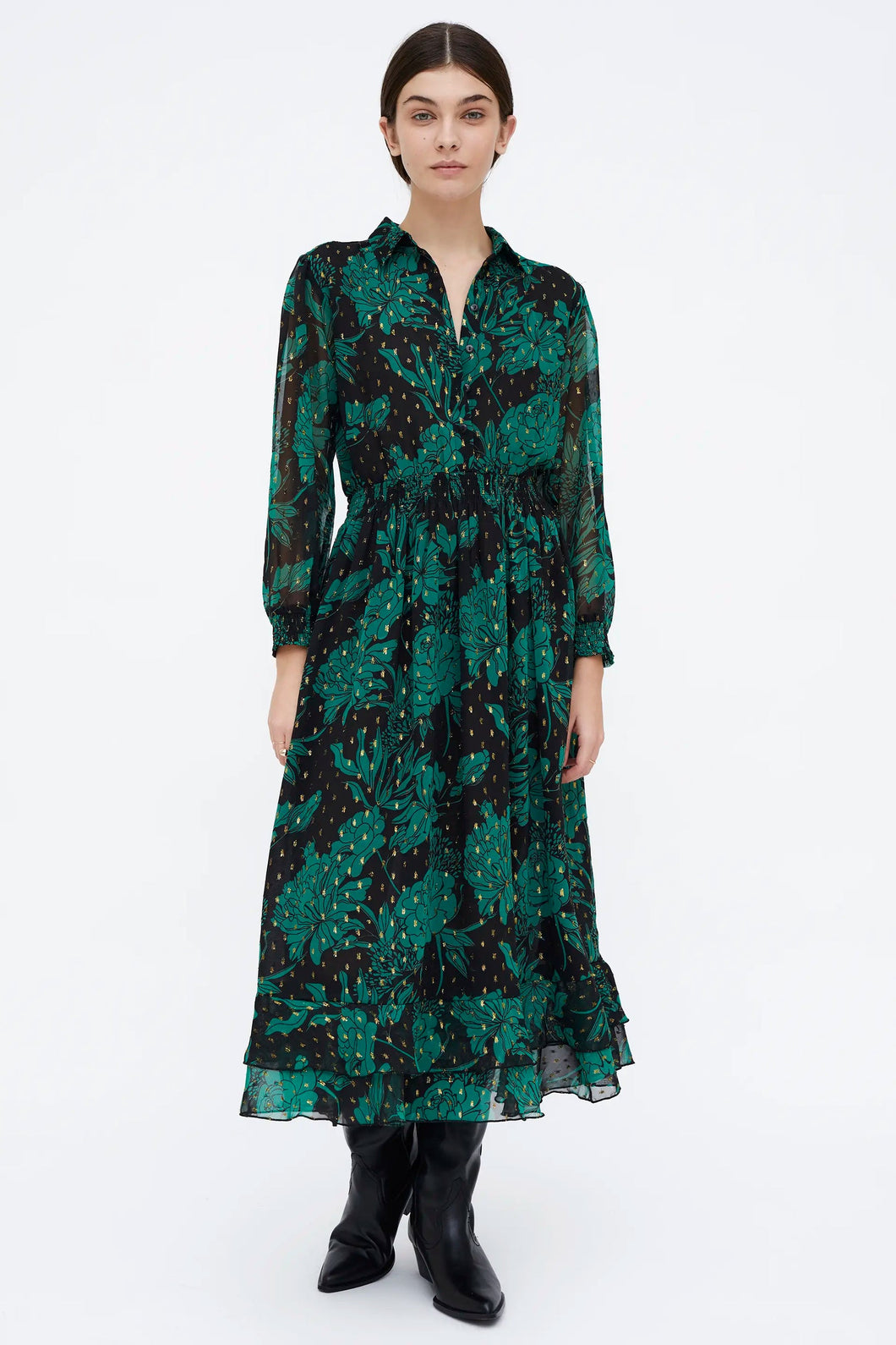 Vestido largo con estampado Wild Flower