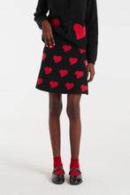 Cargar imagen en el visor de la galería, Falda corta jacquard con estampado Heart Attack Small
