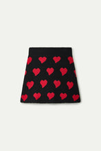 Cargar imagen en el visor de la galería, Falda corta jacquard con estampado Heart Attack Small
