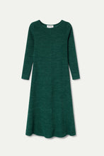 Cargar imagen en el visor de la galería, Vestido midi punto canalé verde
